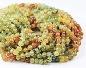 Natural Green Prehnite Smooth Round Beads 9.5mm 14inches