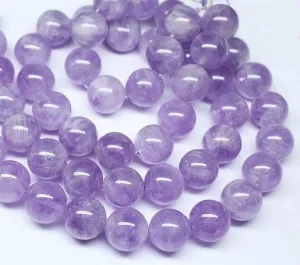 Natural Lavender Amethyst Smooth Loose Round Ball Beads Strand 16" 14mm 28pcs