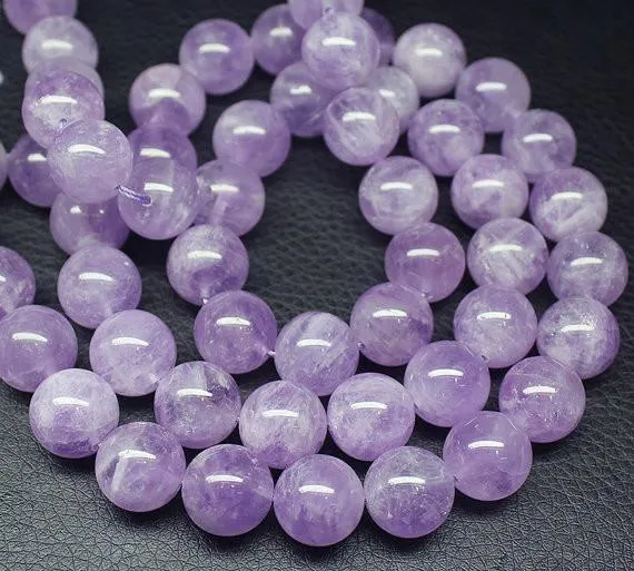 Natural Lavender Amethyst Smooth Loose Round Ball Beads Strand 16" 14mm 28pcs
