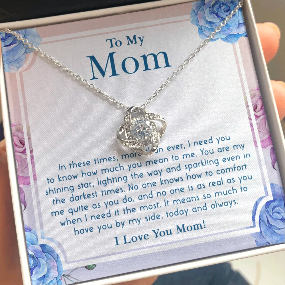 Necklace Gift For Mom, I'll Always Need You Jewelry Message Card
