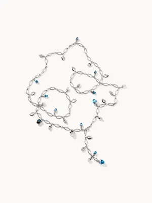 Necklace MIKADO 'Ocean' with Diamond Pavé - 100 cm Ocean