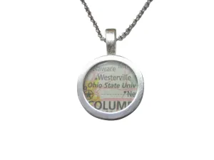 Ohio State University Map Pendant Necklace