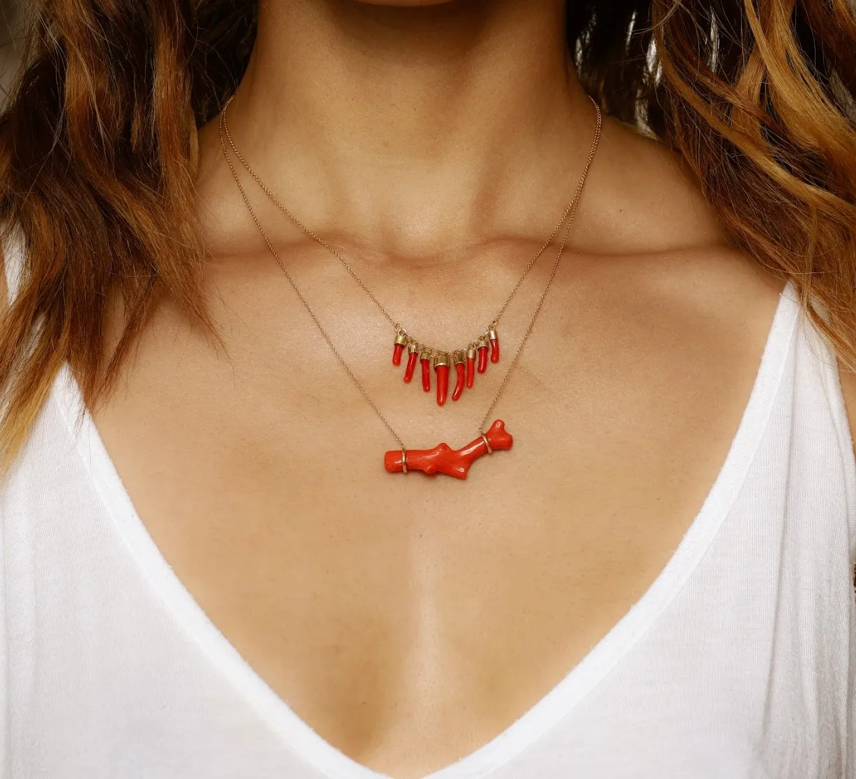 One of a Kind Red Coral Necklace