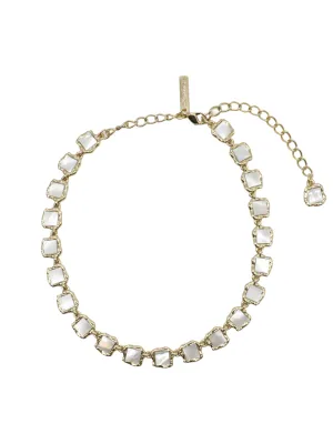 Oscar de la Renta Tiles Necklace in White Mother of Pearl