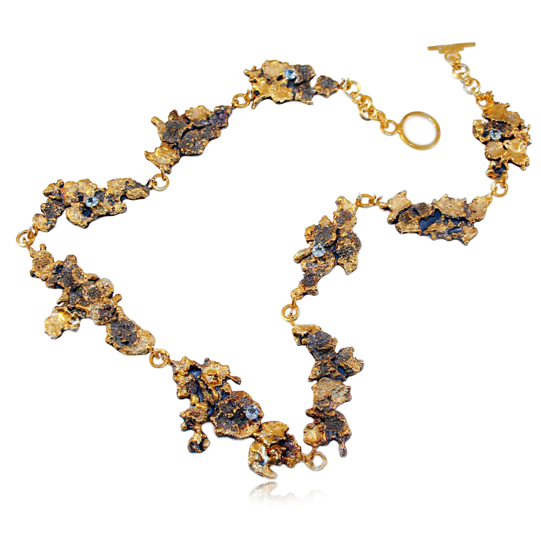 Out of the Sea Collier with Blue Topaz