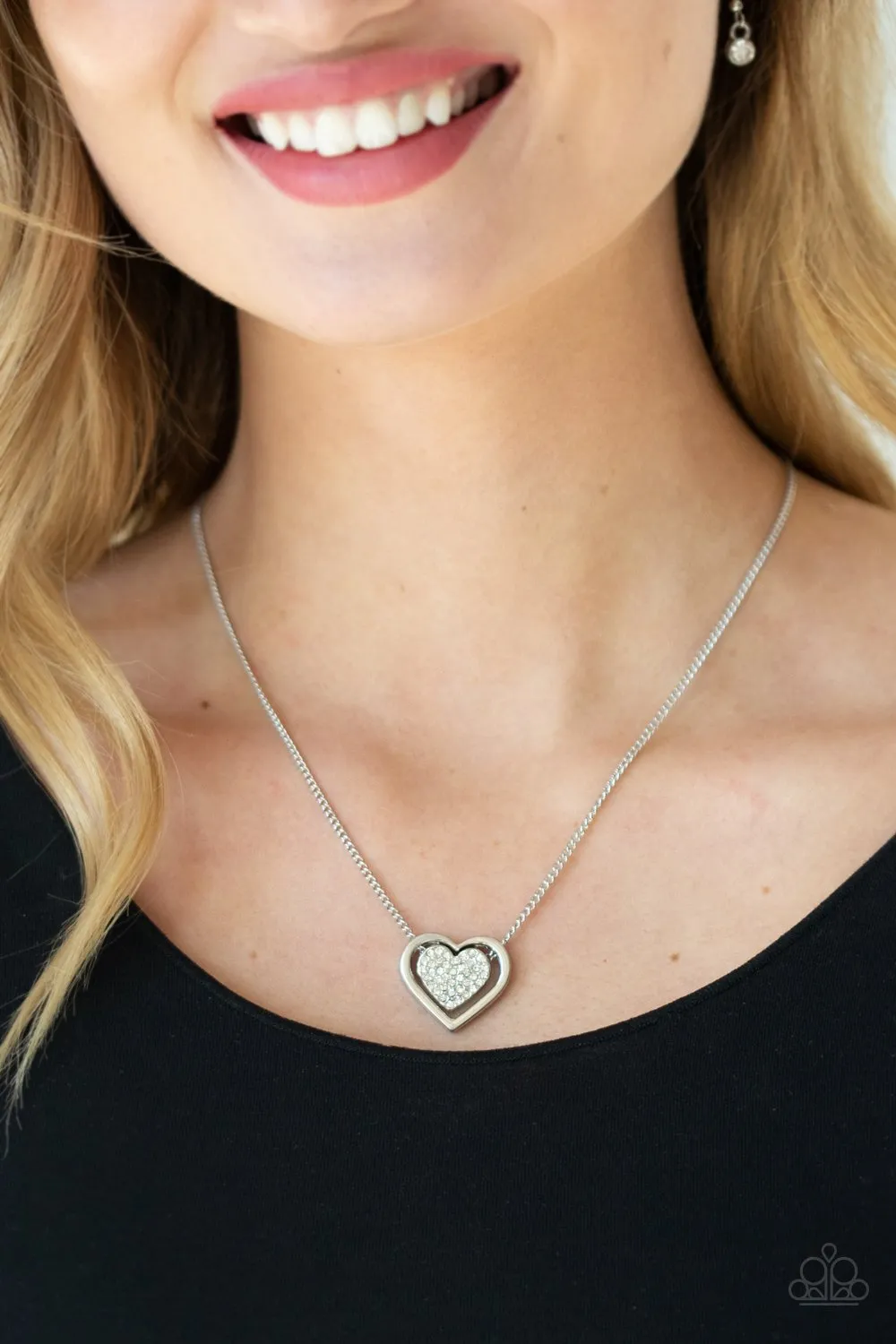 Paparazzi Game, Set, MATCHMAKER Necklace White