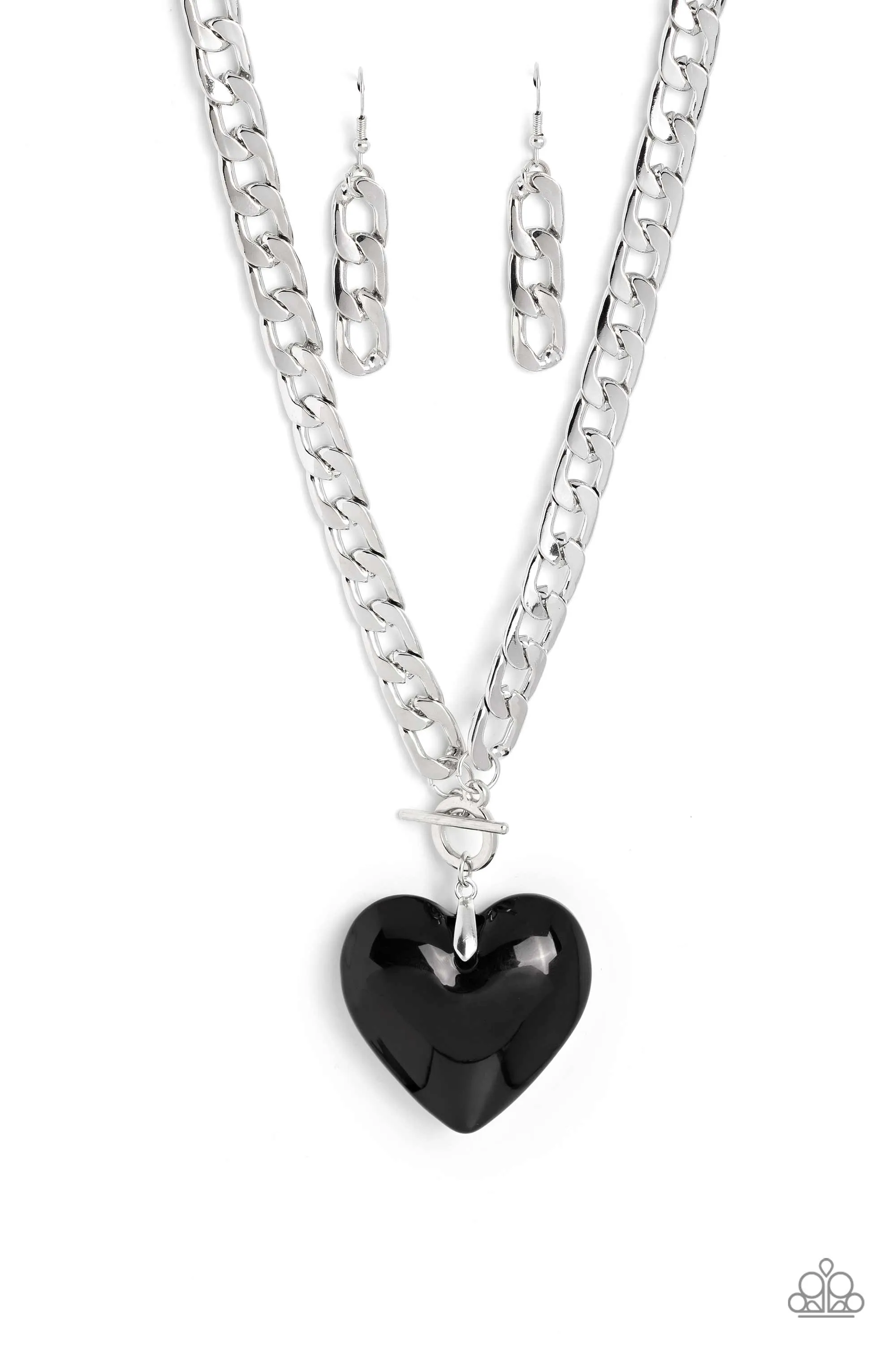 Paparazzi GLASSY-Hero - Black Necklace