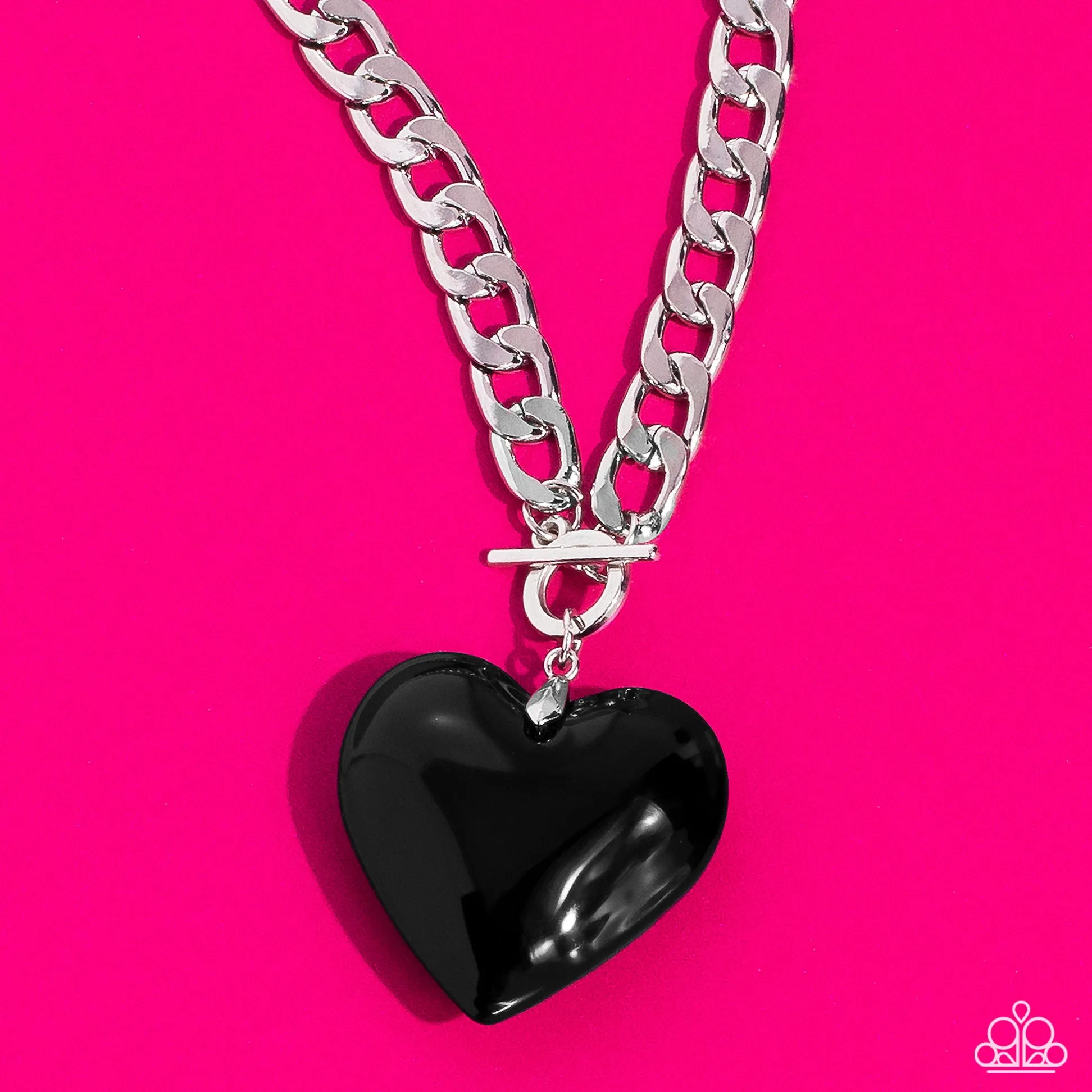 Paparazzi GLASSY-Hero - Black Necklace