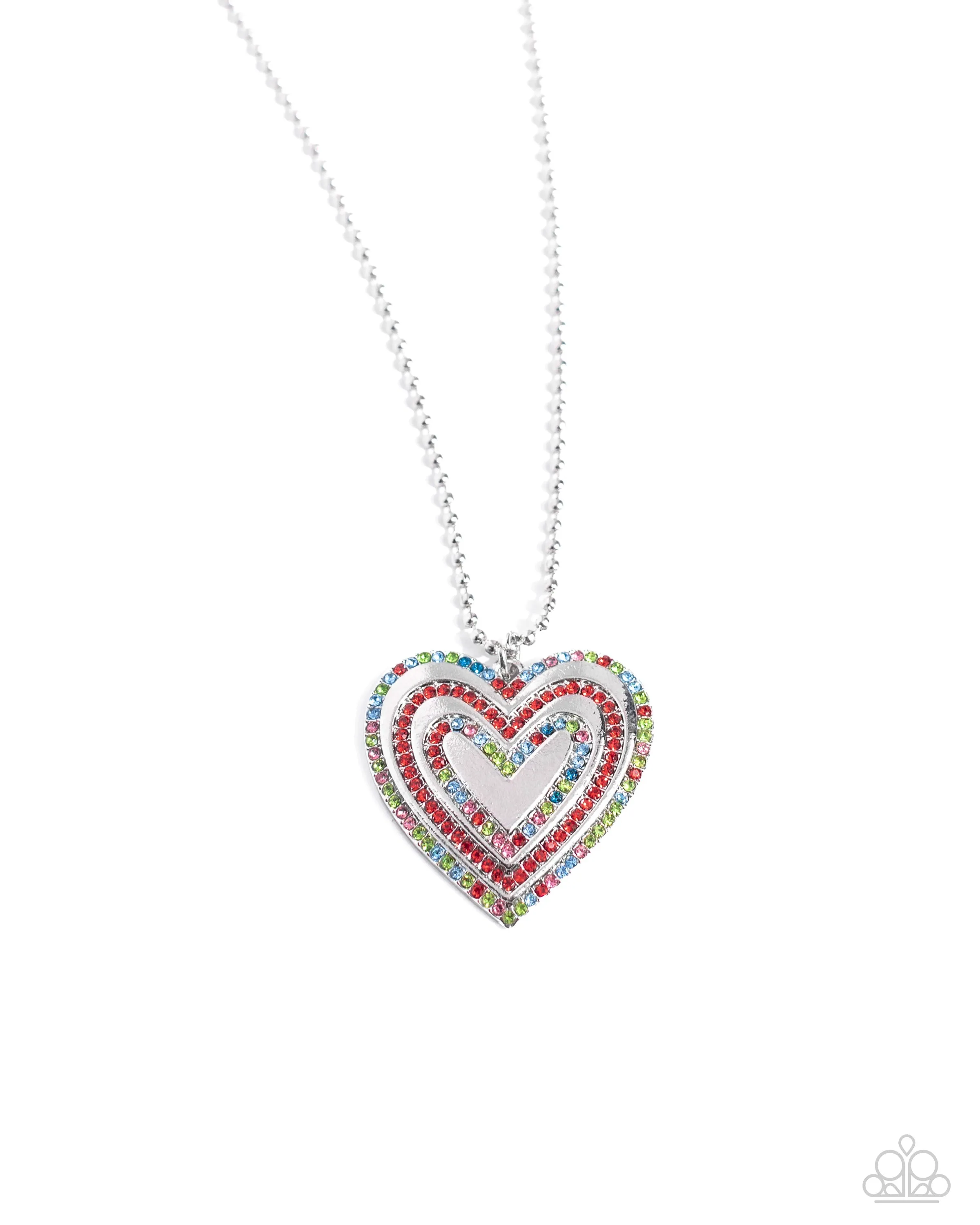 Paparazzi Hallucinatory Hearts Necklace Red
