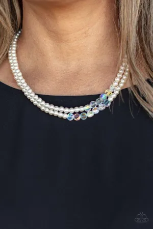 Paparazzi Poshly Petite - White Necklace