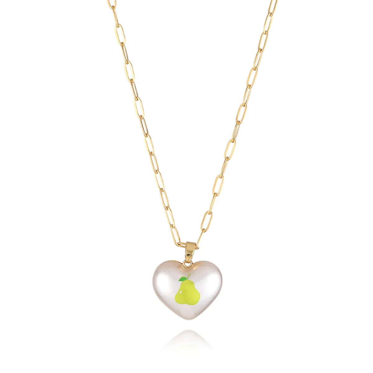 Pearl & 18K Gold-Plated Pear Heart Pendant Necklace