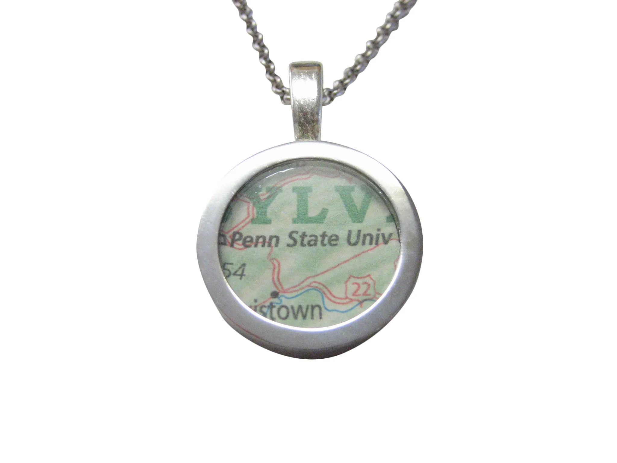 Penn State University Map Pendant Necklace