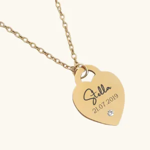 Personalised Heart Necklace (Ready in 4 days!)