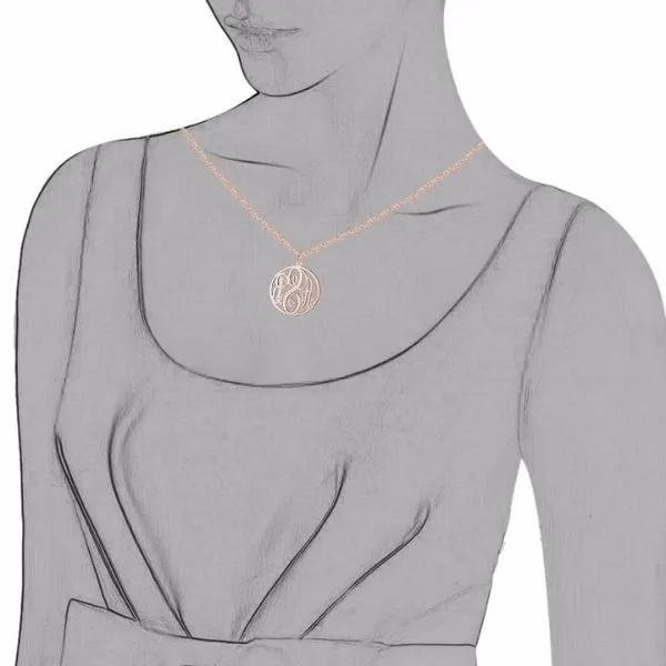 Personalized 925 Sterling Silver Hollow Round Pendant Necklace, Engrave Initials Necklace, Gift Jewelry for Friends & Family