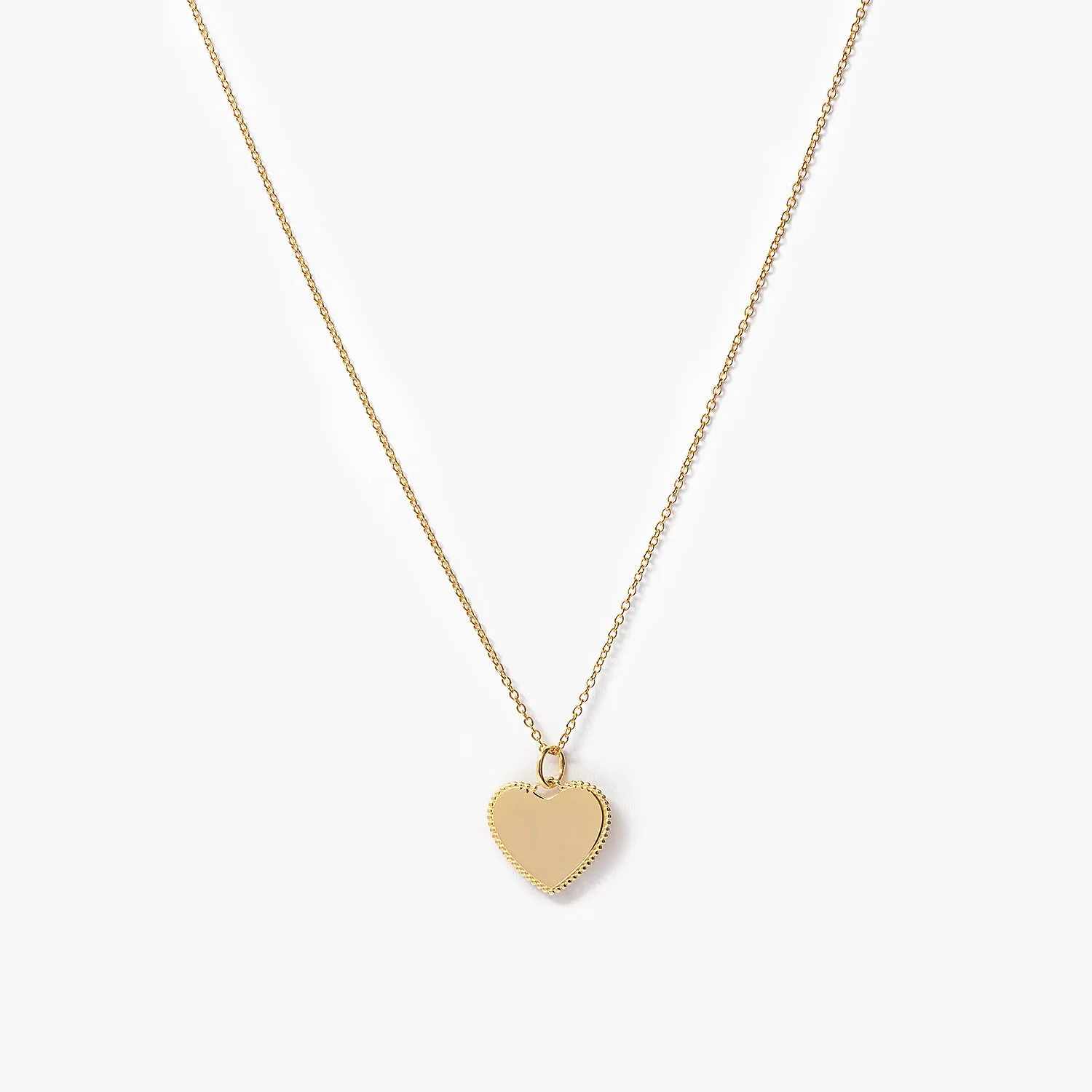 Personalized Beaded heart Pendant Necklace