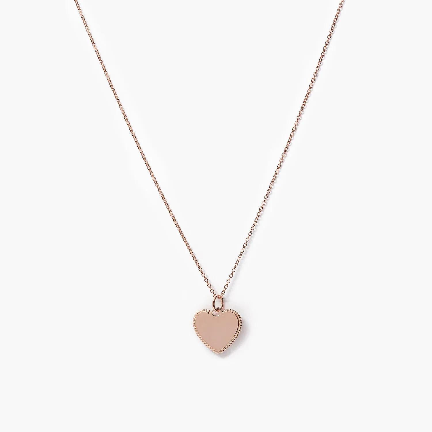 Personalized Beaded heart Pendant Necklace