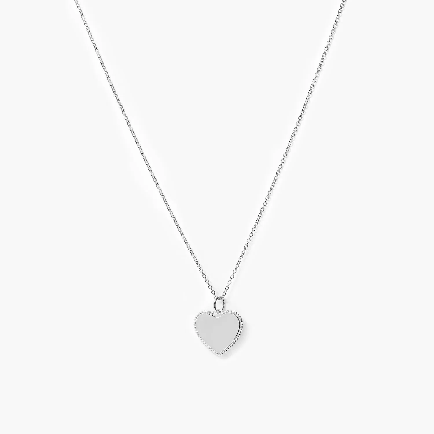 Personalized Beaded heart Pendant Necklace