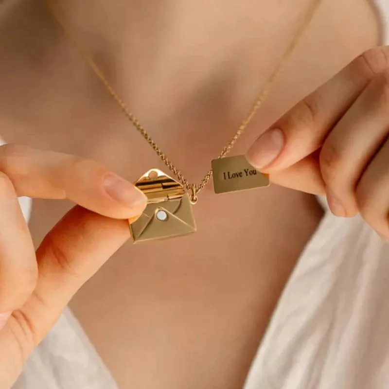 Personalized Envelope Design Necklace