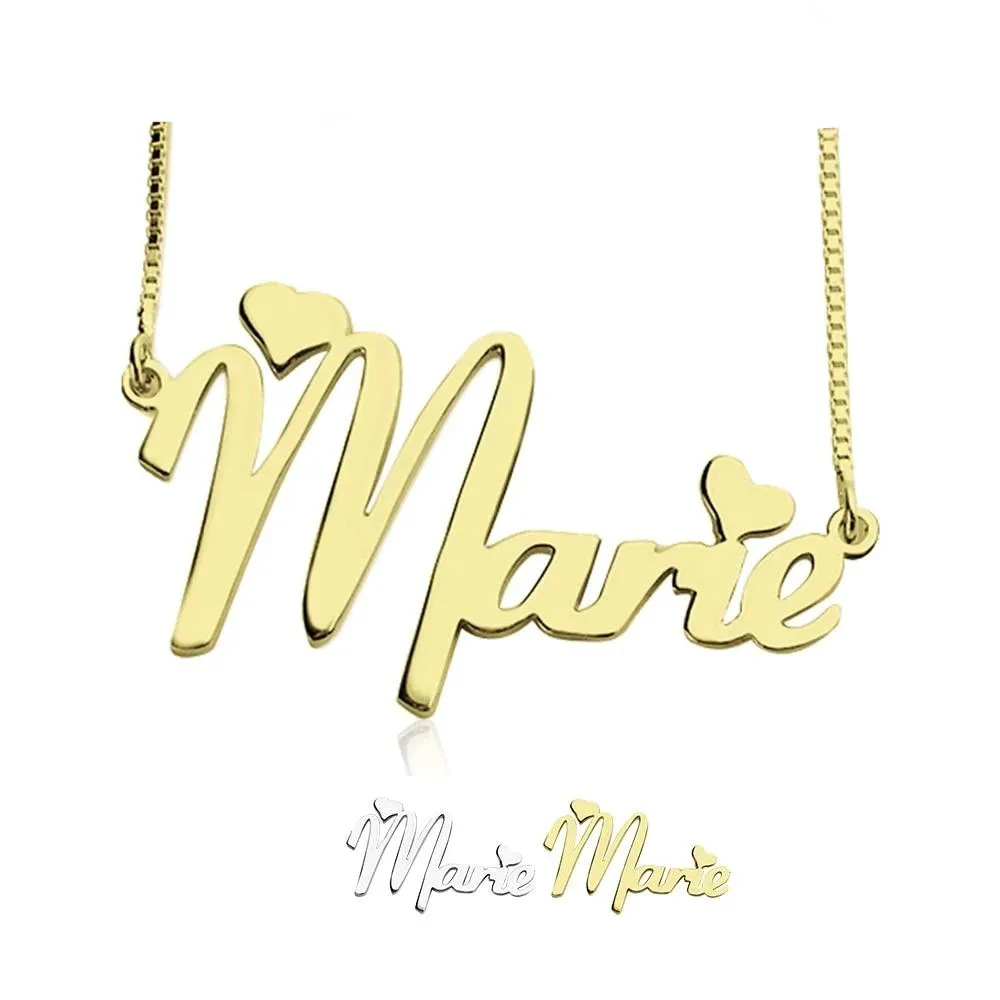 Personalized Heart Copper Necklace with Custom Russian Hebrew Name Pendant, Best Jewelry Gift for Girls