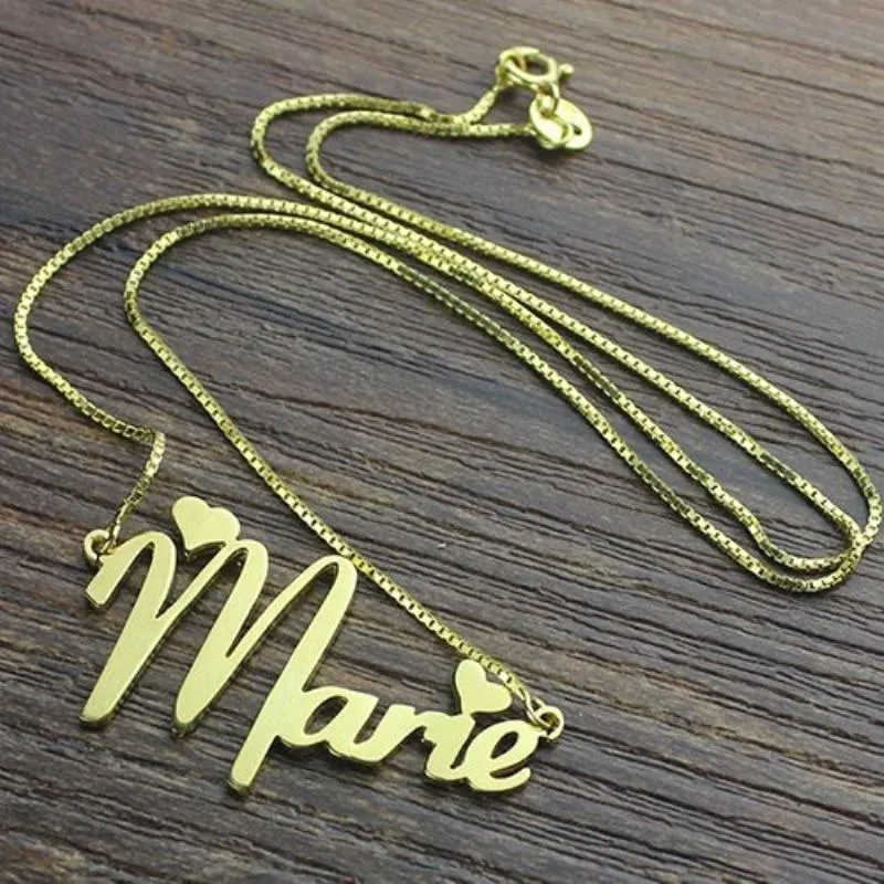 Personalized Heart Copper Necklace with Custom Russian Hebrew Name Pendant, Best Jewelry Gift for Girls