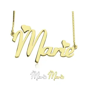 Personalized Heart Copper Necklace with Custom Russian Hebrew Name Pendant, Best Jewelry Gift for Girls