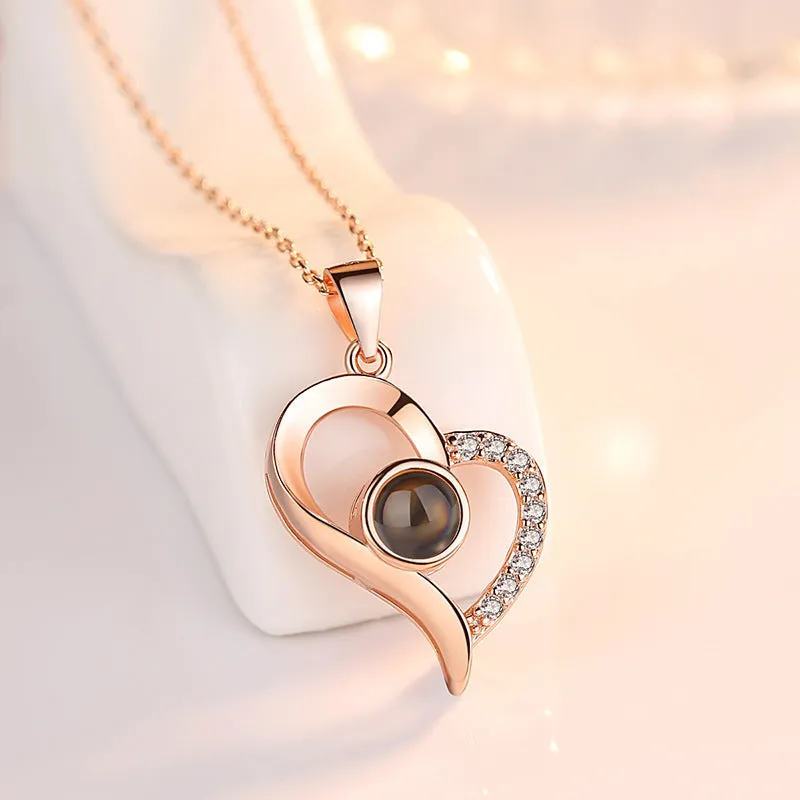 Personalized Heart Photo Necklace