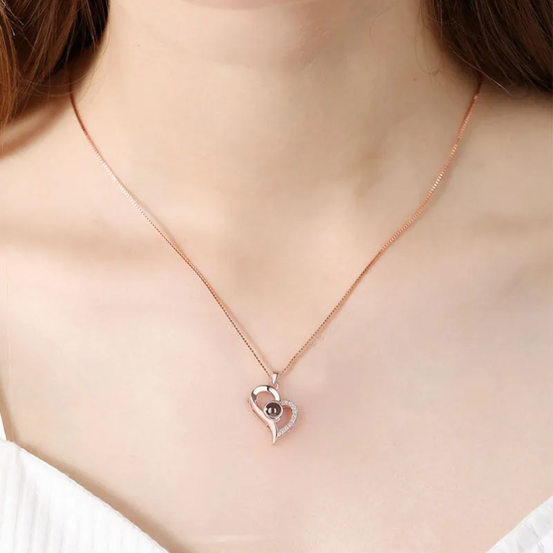 Personalized Heart Photo Necklace