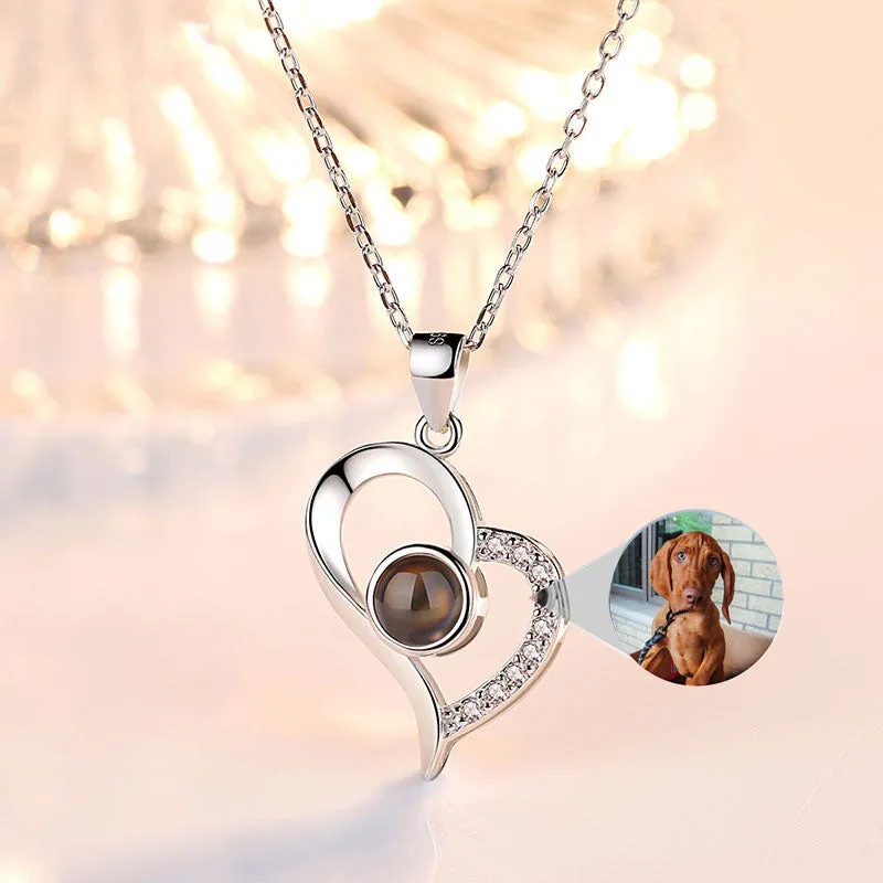 Personalized Heart Photo Necklace