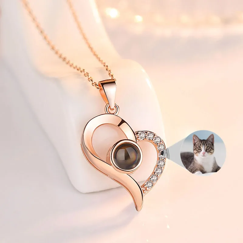 Personalized Heart Photo Necklace