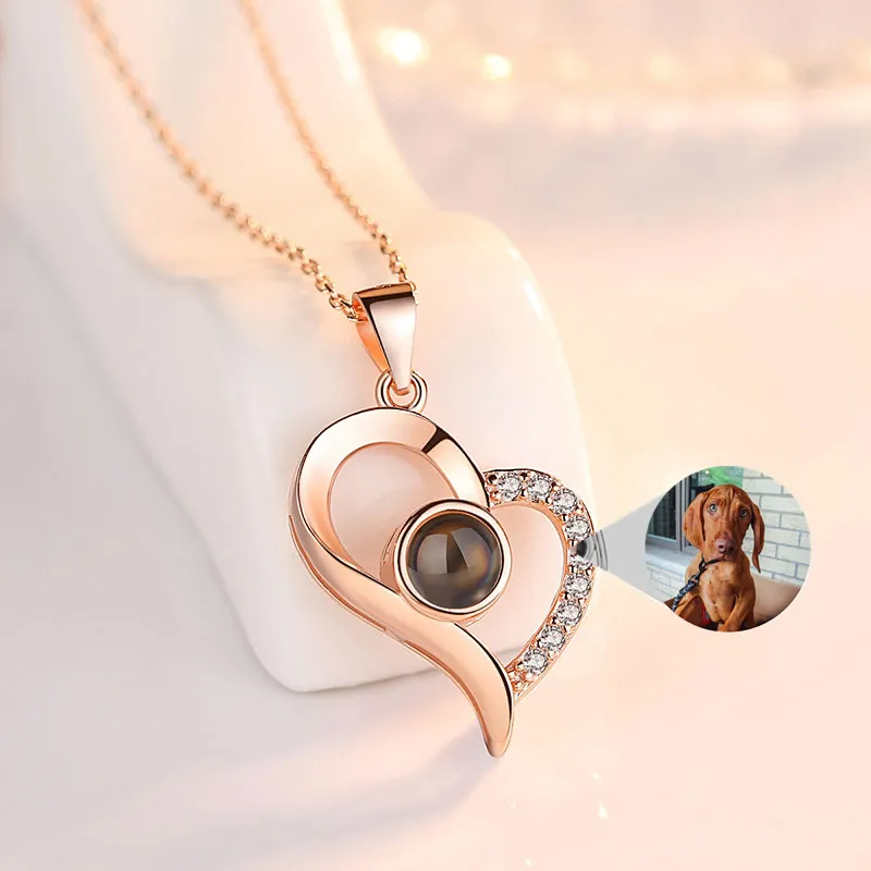 Personalized Heart Photo Necklace