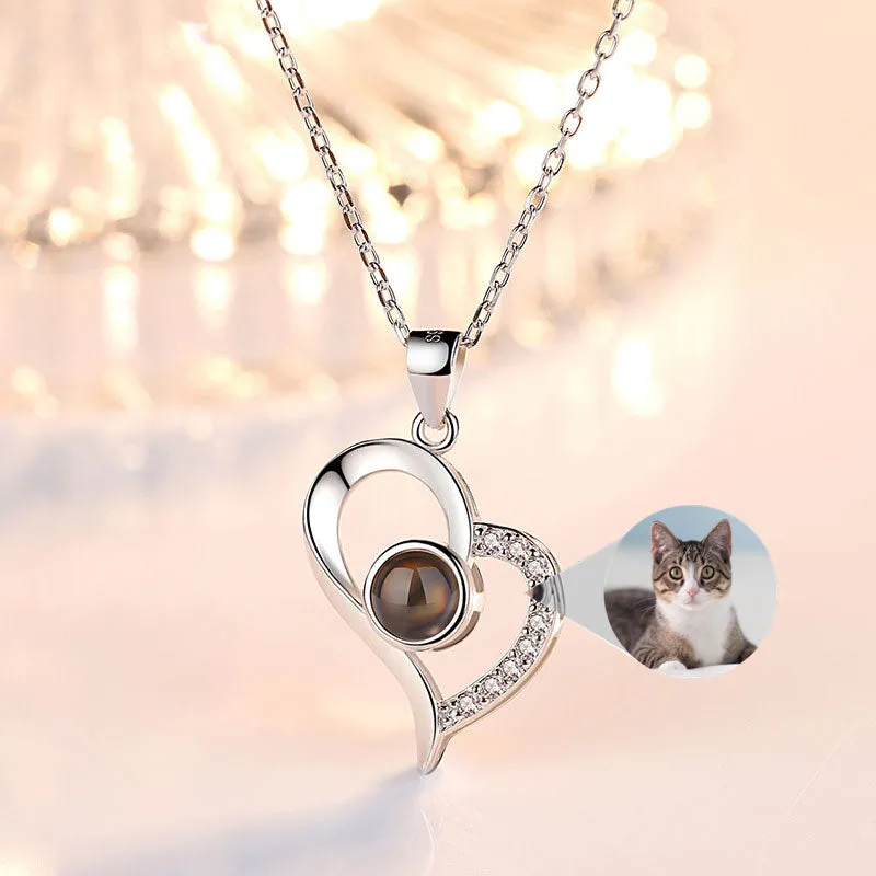 Personalized Heart Photo Necklace