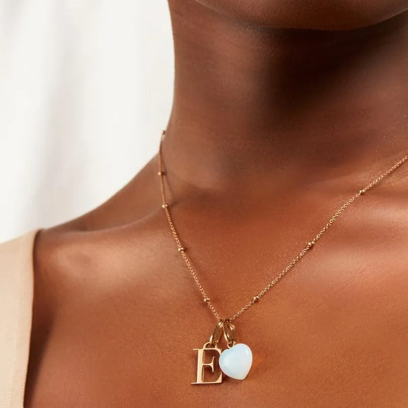 Personalized Initial Letter Birthstone Necklace - Custom Jewelry Gift