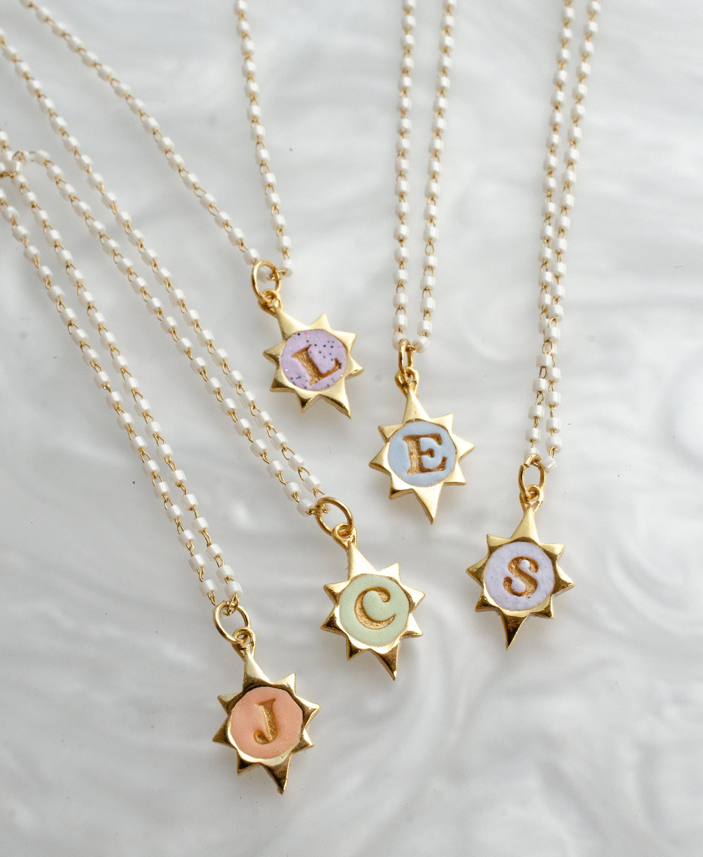 Personalized Initial Star Necklace, celestial necklace, custom initial, bridesmaids gift, initial necklace, personalized gift, clay star