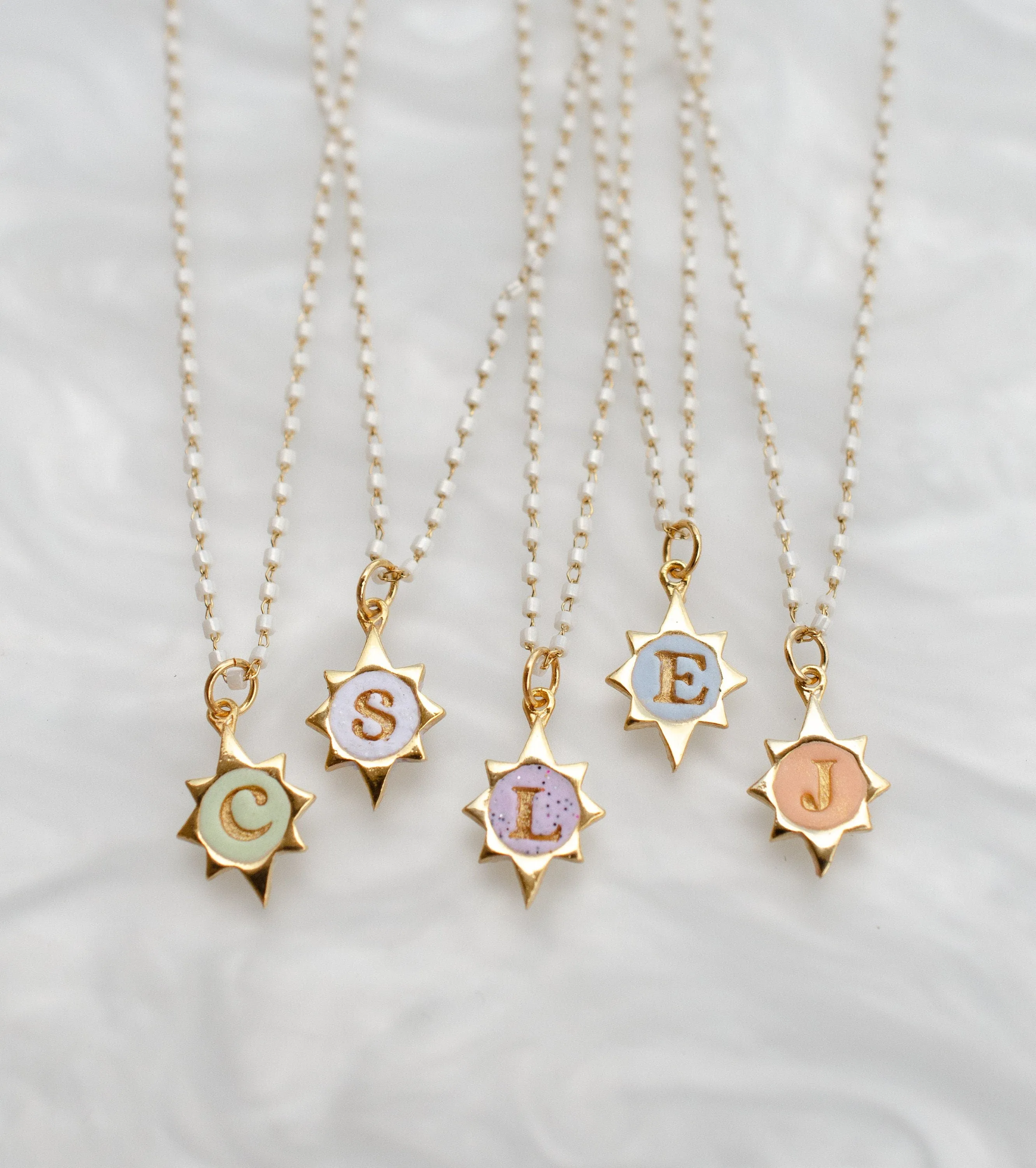 Personalized Initial Star Necklace, celestial necklace, custom initial, bridesmaids gift, initial necklace, personalized gift, clay star