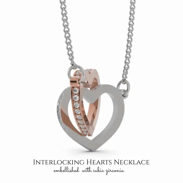 Personalized Names To My Stepdaughter Interlocking Hearts Necklace