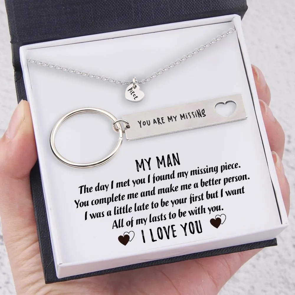 Personalized Necklace And Keychain Set