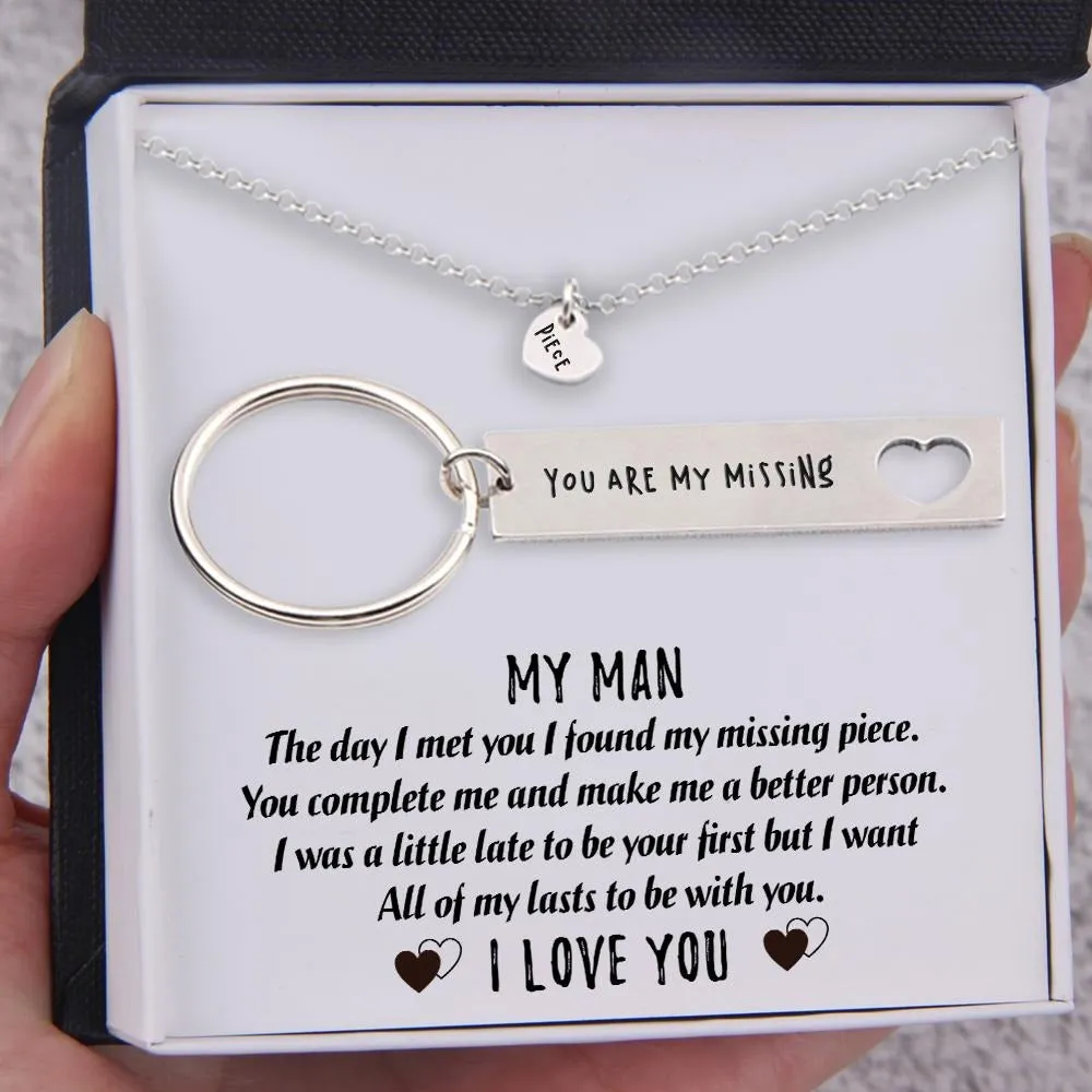 Personalized Necklace And Keychain Set
