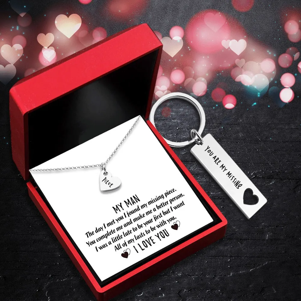 Personalized Necklace And Keychain Set