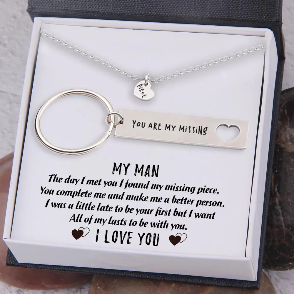 Personalized Necklace And Keychain Set