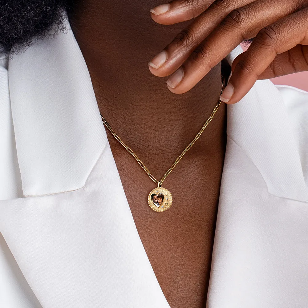 Photo Engraved Heart Necklace