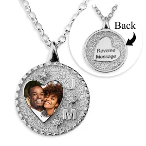 Photo Engraved Heart Necklace
