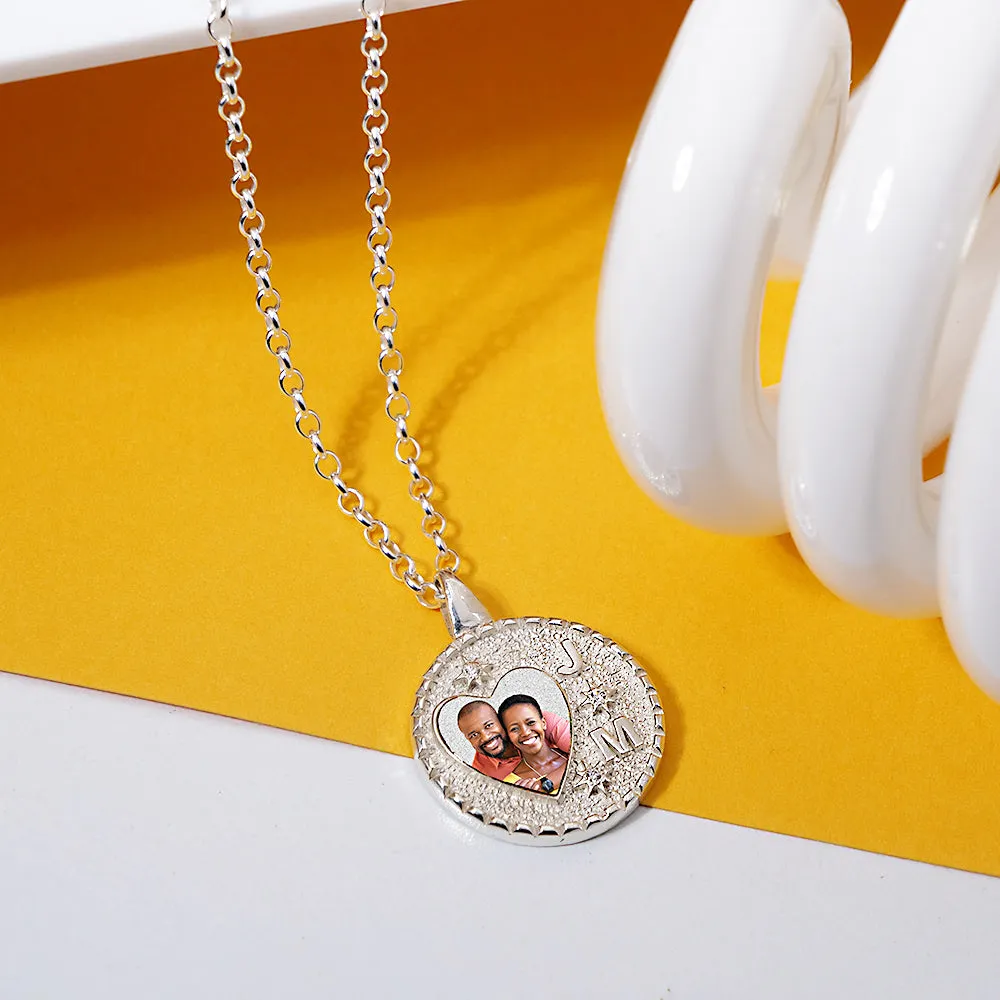 Photo Engraved Heart Necklace