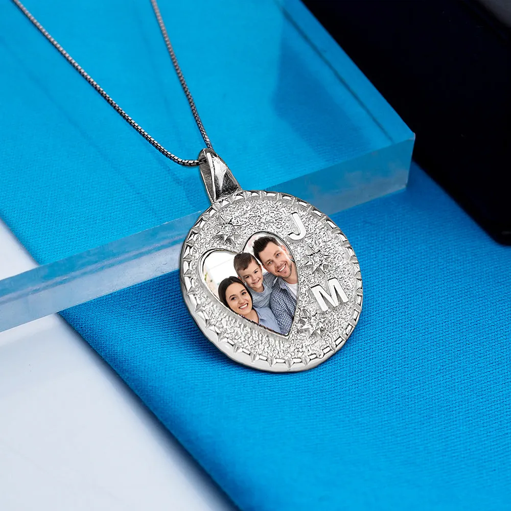 Photo Engraved Heart Necklace
