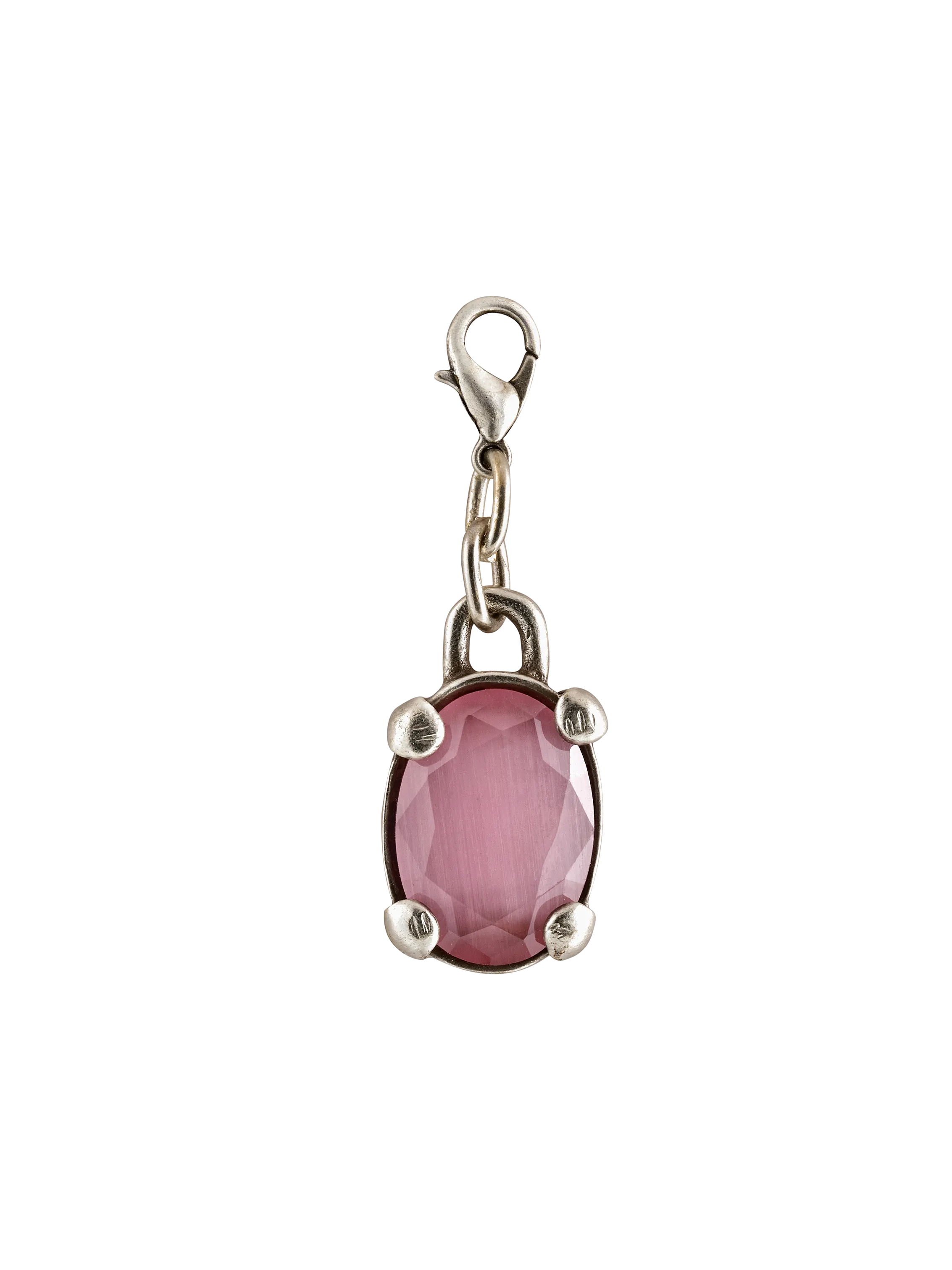 Pink Diamond Charm Silver