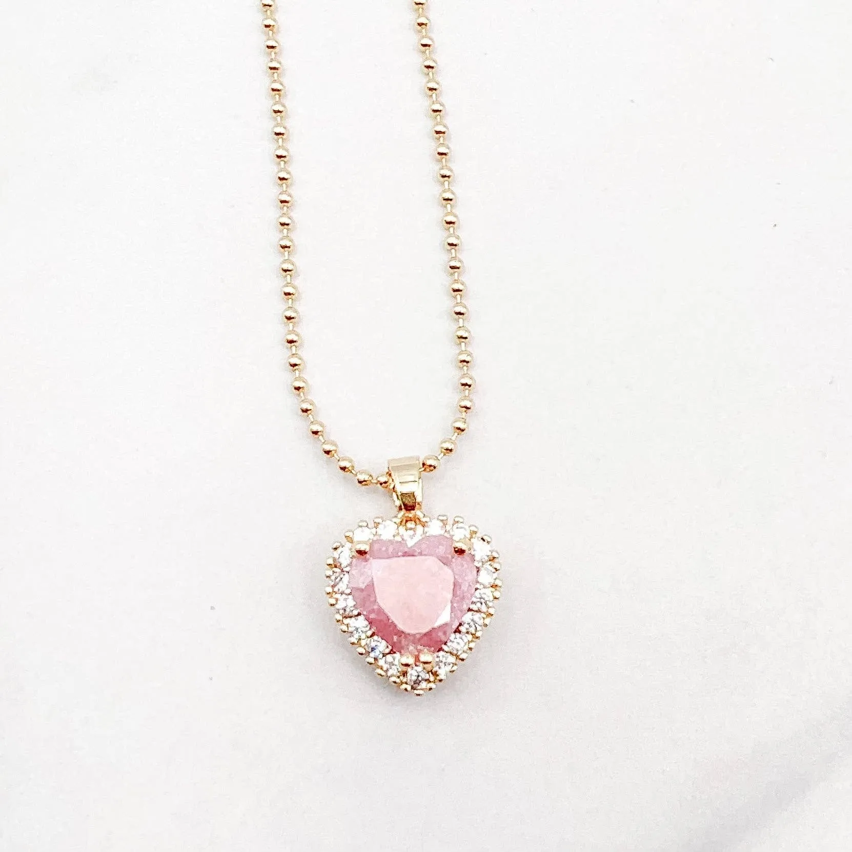 Pink Heart Necklace