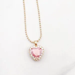 Pink Heart Necklace