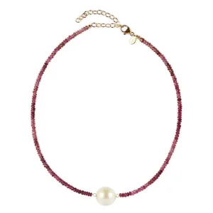 Pink Tourmaline Gemstone Necklace