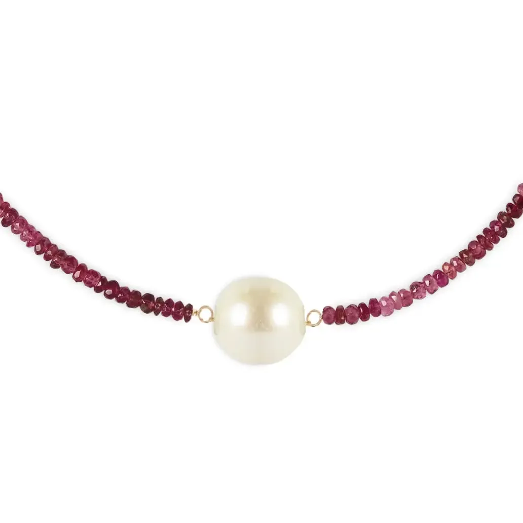 Pink Tourmaline Gemstone Necklace