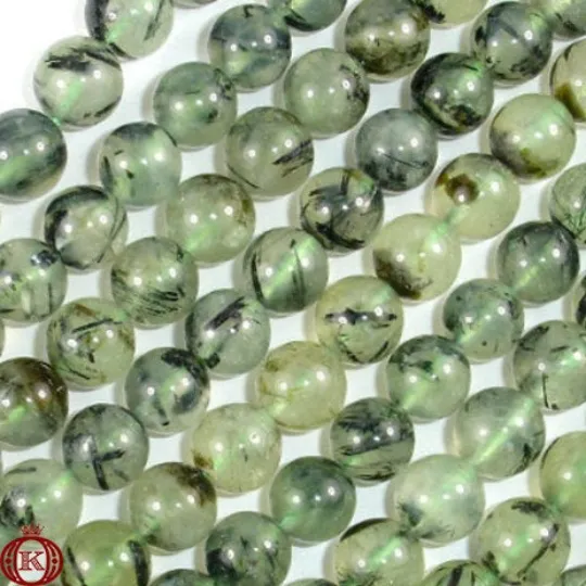 Prehnite Beads Smooth Round