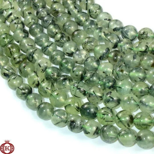Prehnite Beads Smooth Round